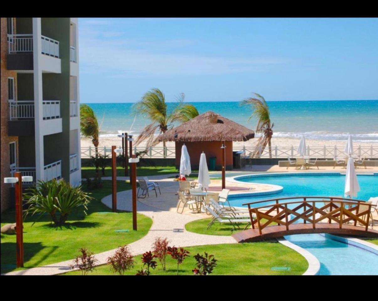 Apartamento Vista Total Do Mar Uma Cobertura A 400M Do Beach Park No Porto Das Dunas Aquiraz Condominio Terramaris Piscina Ampla Parque Infantil Sauna Estacionamento Privado المظهر الخارجي الصورة