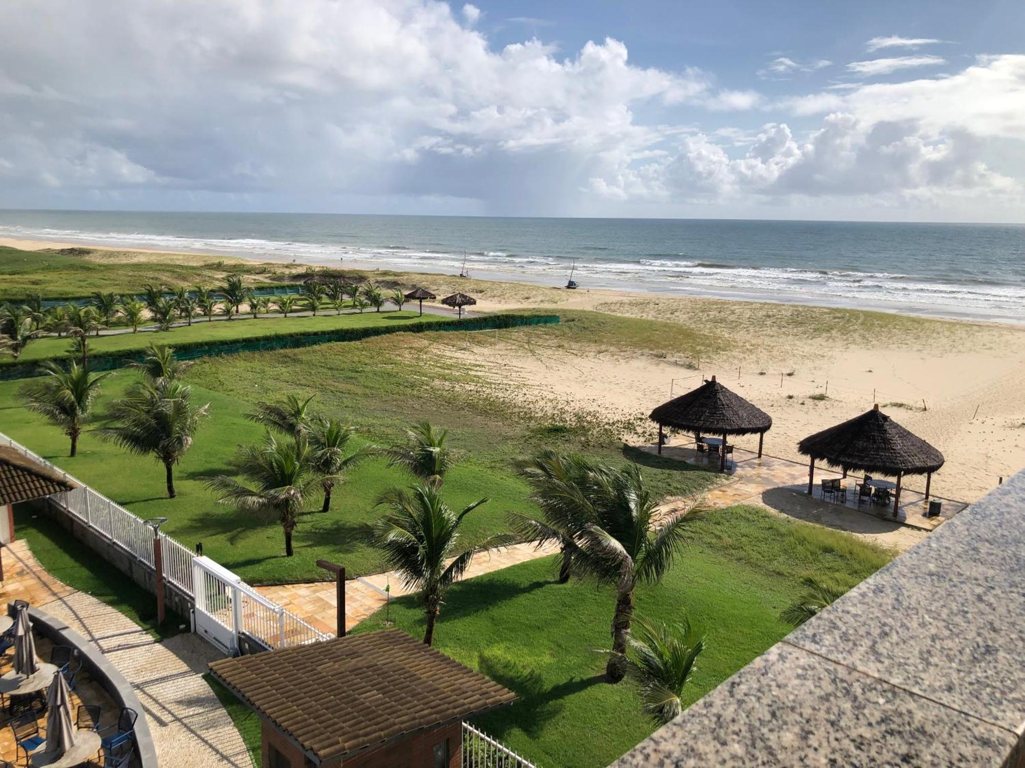 Apartamento Vista Total Do Mar Uma Cobertura A 400M Do Beach Park No Porto Das Dunas Aquiraz Condominio Terramaris Piscina Ampla Parque Infantil Sauna Estacionamento Privado المظهر الخارجي الصورة