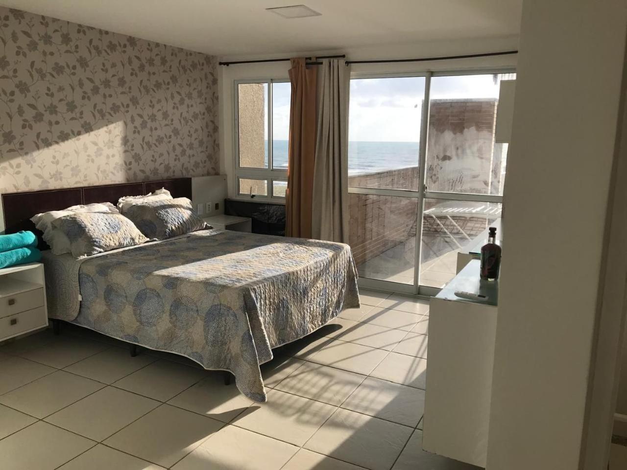 Apartamento Vista Total Do Mar Uma Cobertura A 400M Do Beach Park No Porto Das Dunas Aquiraz Condominio Terramaris Piscina Ampla Parque Infantil Sauna Estacionamento Privado المظهر الخارجي الصورة